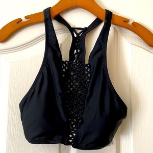 Altar’d State High Neck Bikini Swim Top Crochet